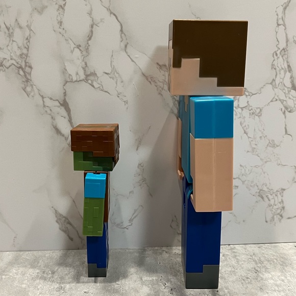 Minecraft Steve and Zombie toys EUC - Picture 4 of 10